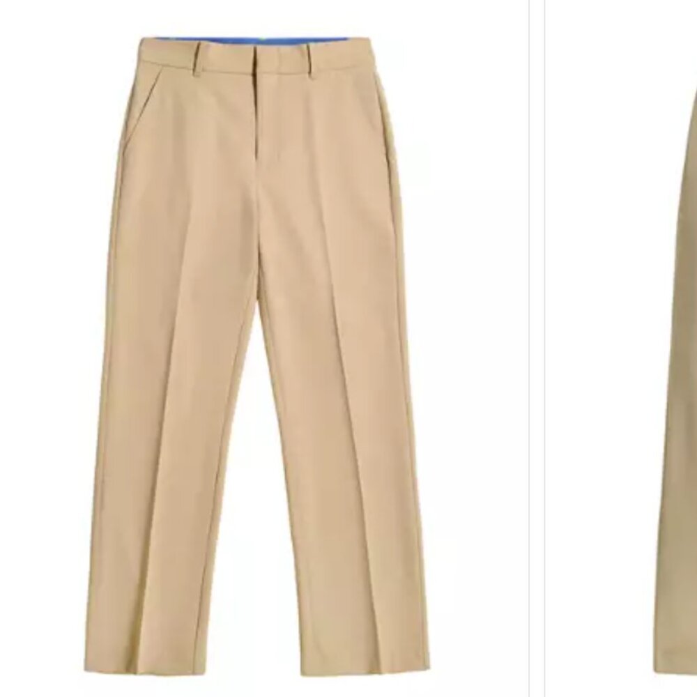 EUC IZOD Boys' Bi-Stretch Flat Front Dress Pant Khaki 16